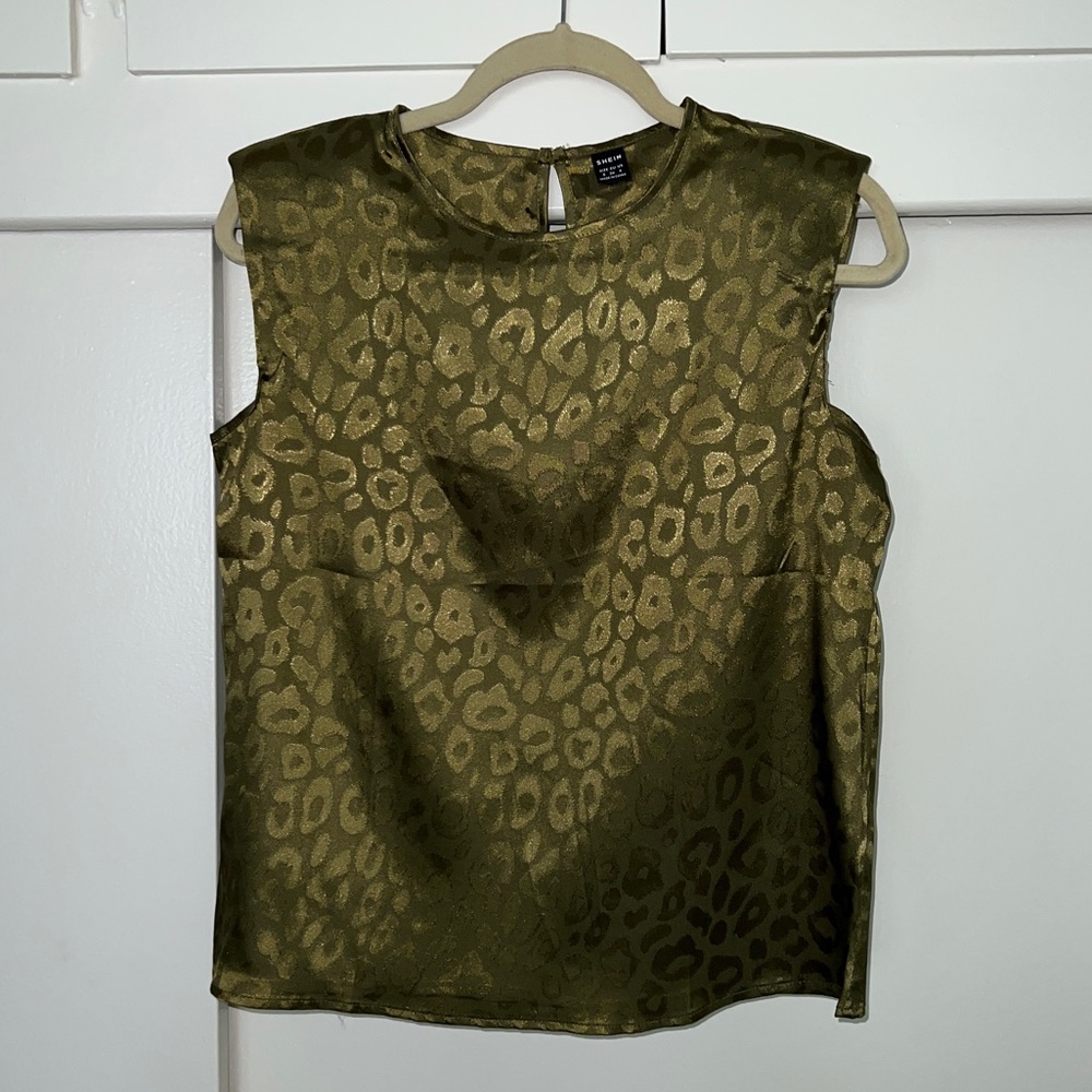 Shein leopard blouse